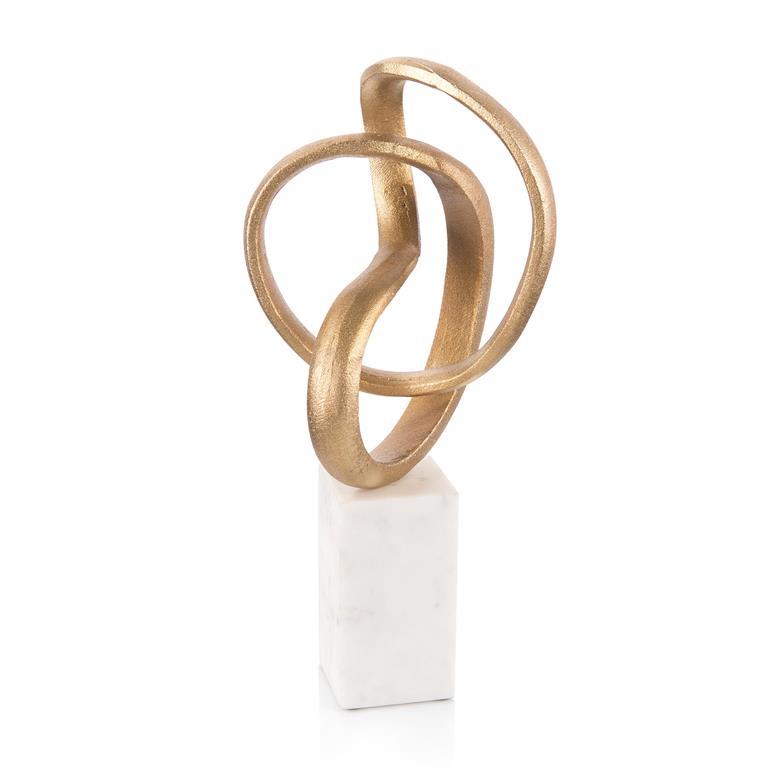 Intertwined Sculpture In Gold