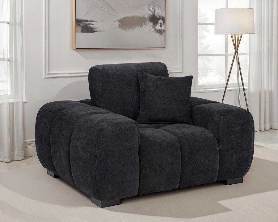 Black Upholstered Accent Chair