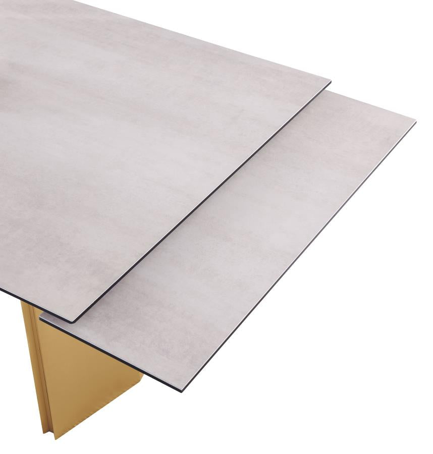 Glass Top Extension Dining Table