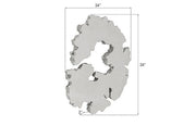 Lava Slice Wall Art, Resin, Stainless Steel, LG