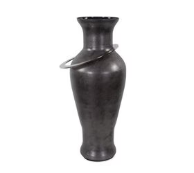 Medium Black Lare Glass Vase