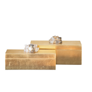 Set of 2 Luxe Gold Boxes