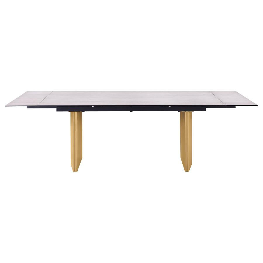 Glass Top Extension Dining Table