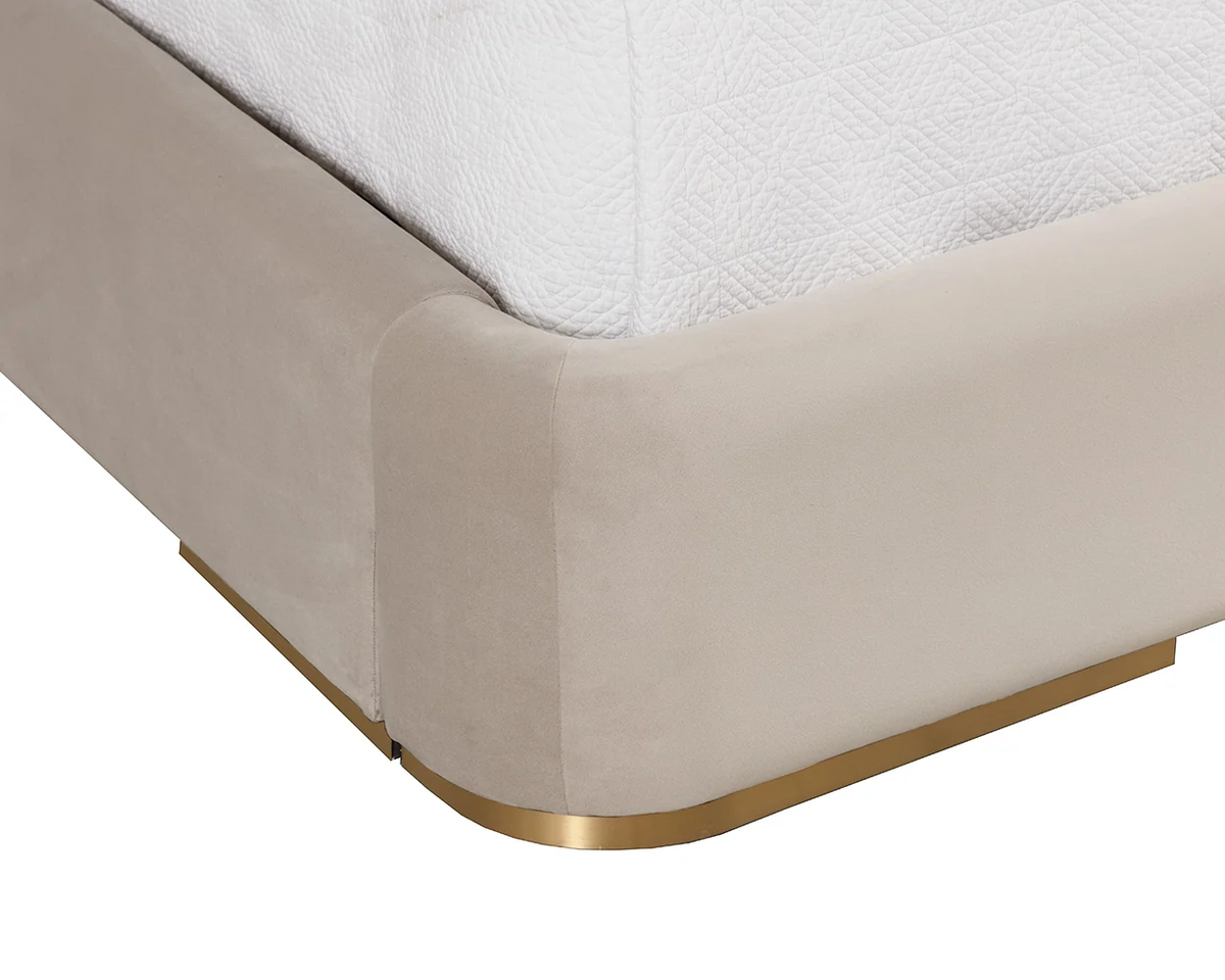 Clarimond Taupe King Bed