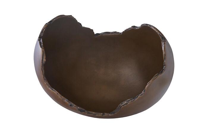 Burled Bowl, Resin, Bronze Finish
