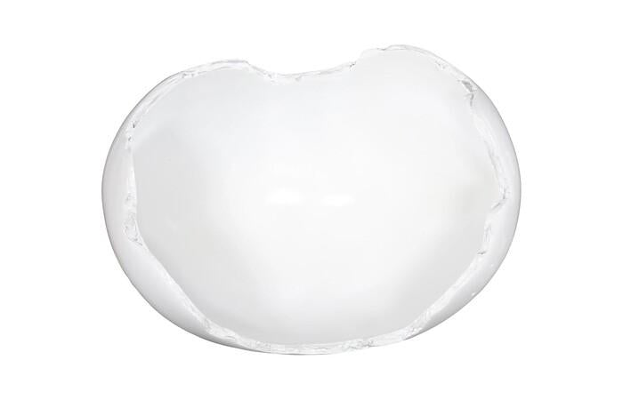 Burled Bowl, Glossy White