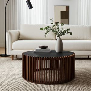 Wimberly Slatted Acacia Wood Cocktail Table