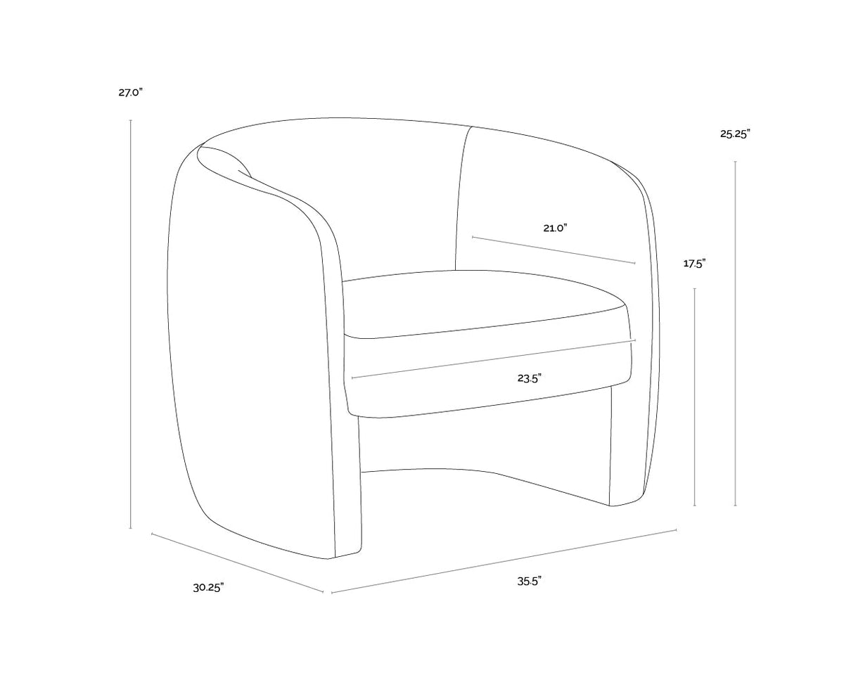 Mica French Blue Lounge Chair