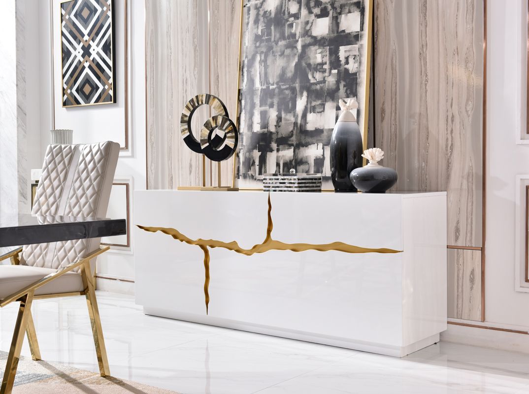 Catrina White & Gold Buffet