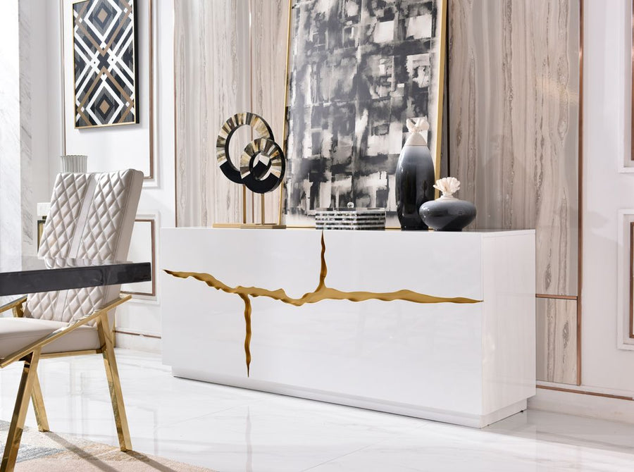 Catrina White & Gold Buffet