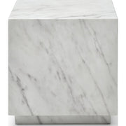 Iris White Marble Side Table