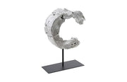 Cast Eroded Wood Circle on Stand