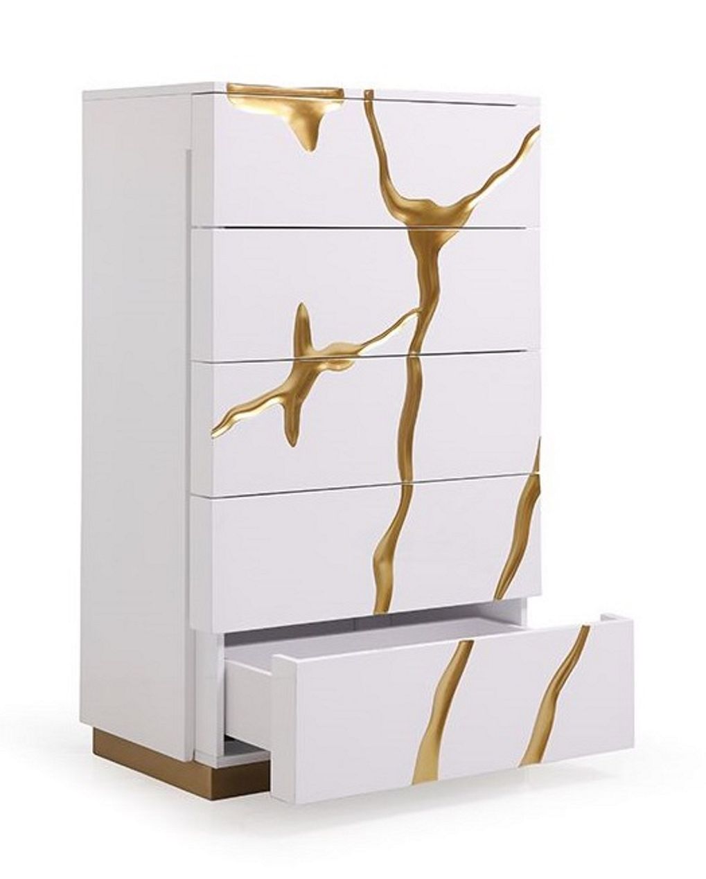 Aztec White & Gold Chest