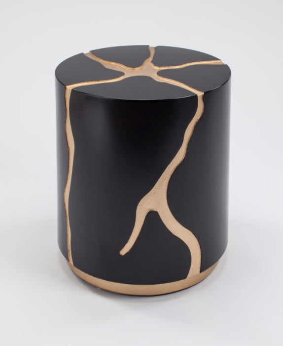Black & Gold End Table