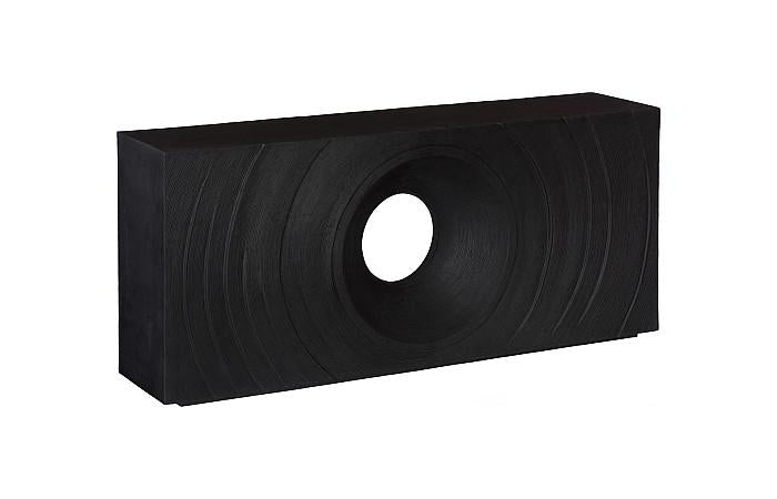 Void Console Table, Black Stone