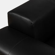 2 Piece Black Non Woven Sofa