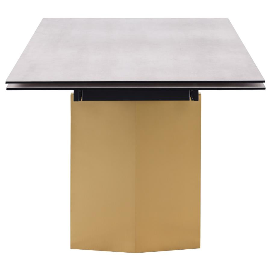 Glass Top Extension Dining Table