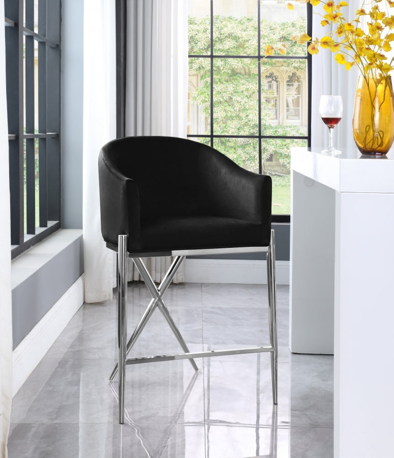Pointer Silver Counter Stool Set of 2