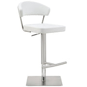 Valencia White Adjustable Barstool Set of 2