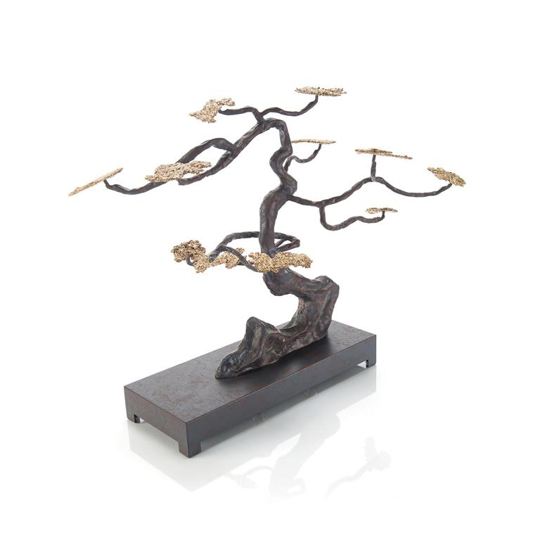 Windswept Sculpture In Antique Brass
