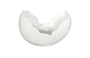 Burled Bowl, Glossy White