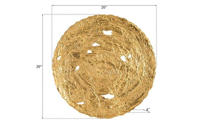 Molten Wall Disc, Gold Leaf