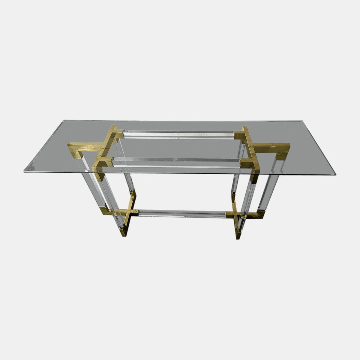 60" Acrylic & Gold Console Table