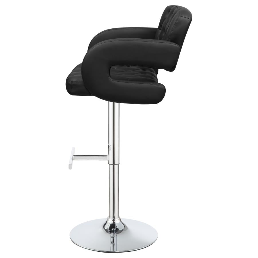 Balister Black Adjustable Barstool Set of 2