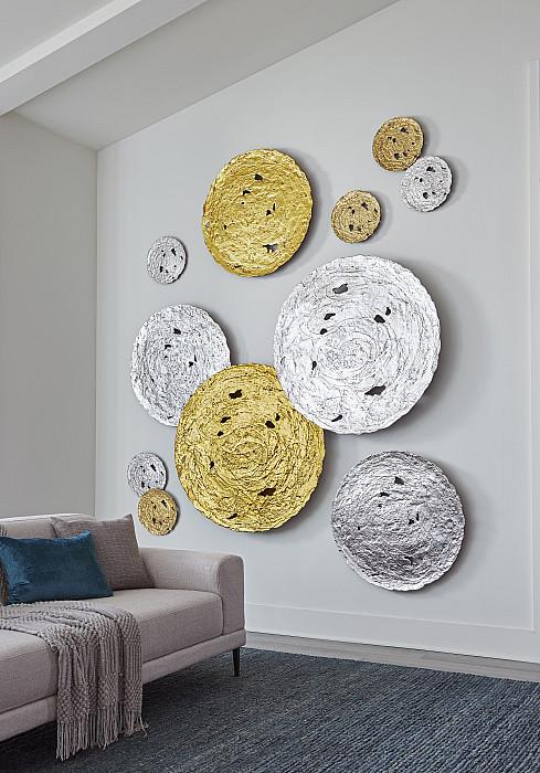 Molten Wall Disc, Gold Leaf