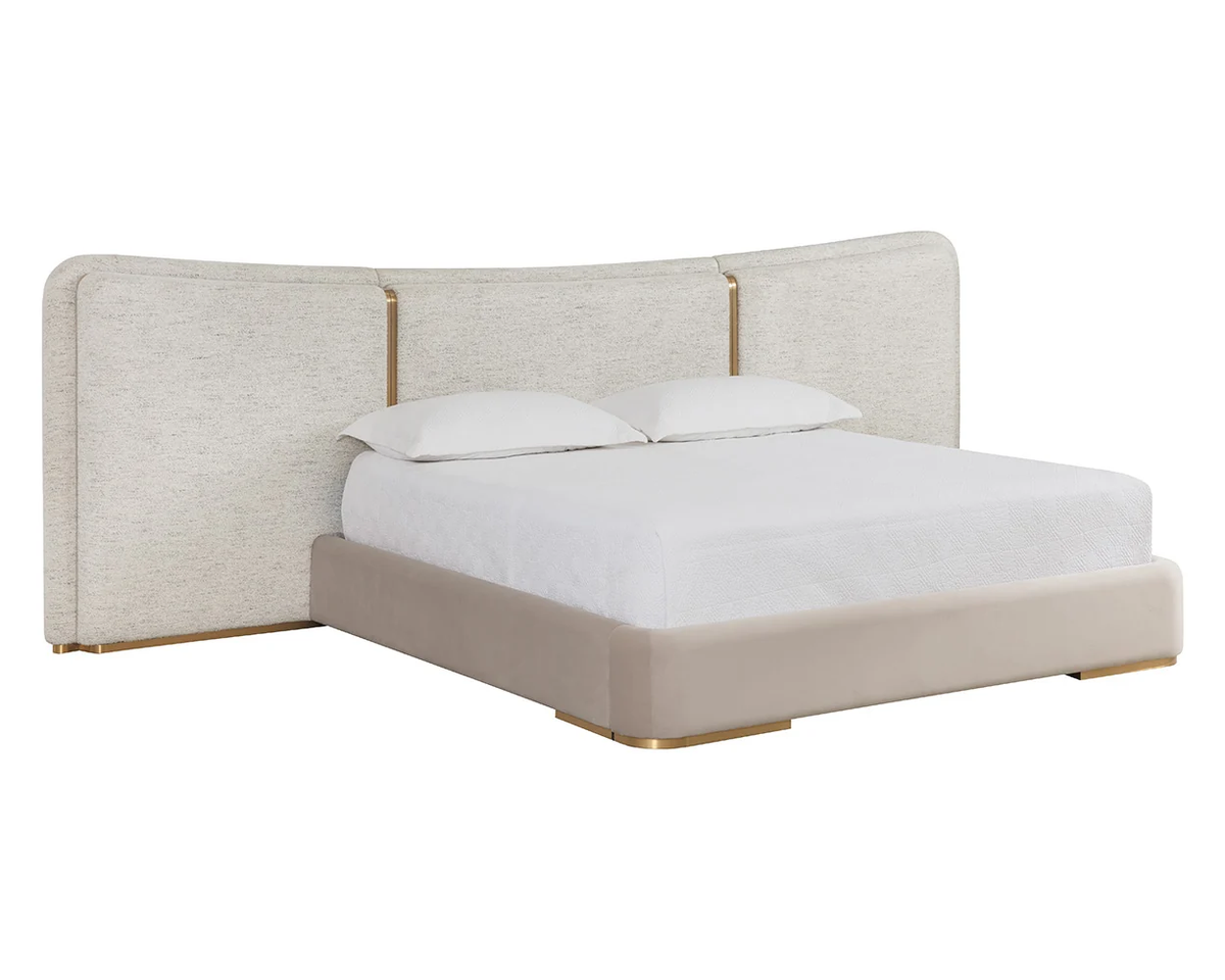 Clarimond Taupe King Bed