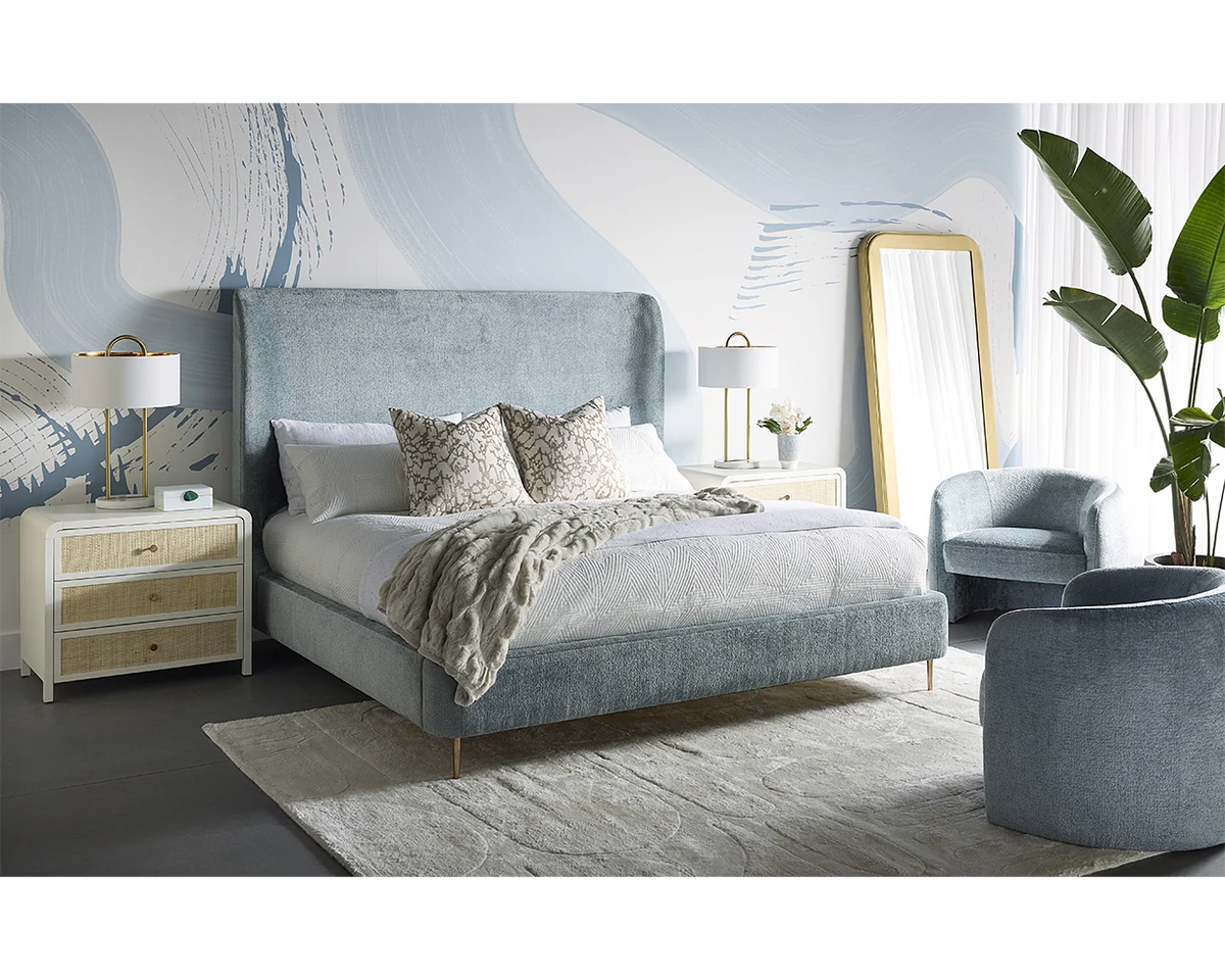 Mica French Blue Lounge Chair