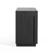 Matte Brown Ash & Silver Dresser