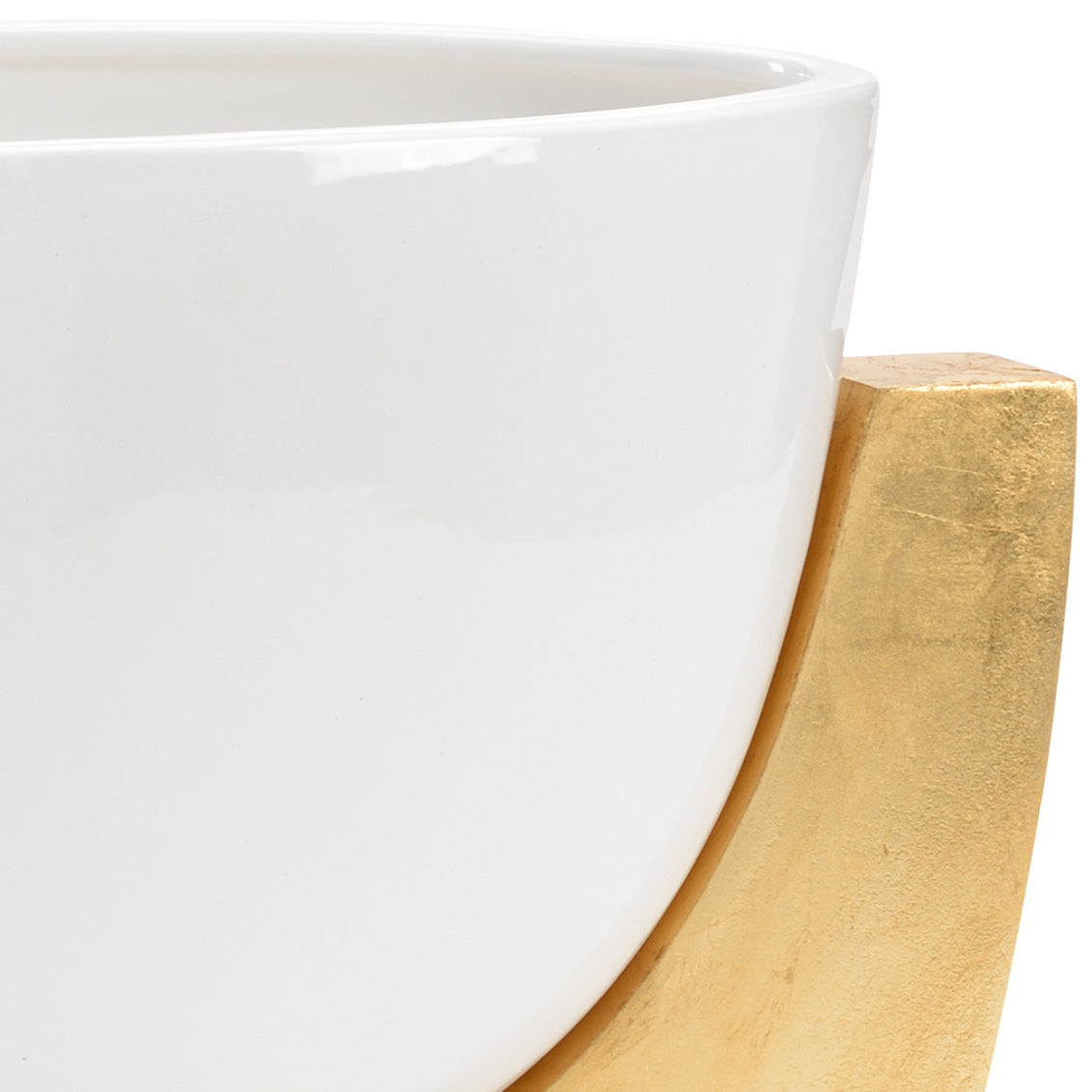 Lander Bowl White & Gold