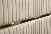 Beige & gold king bed