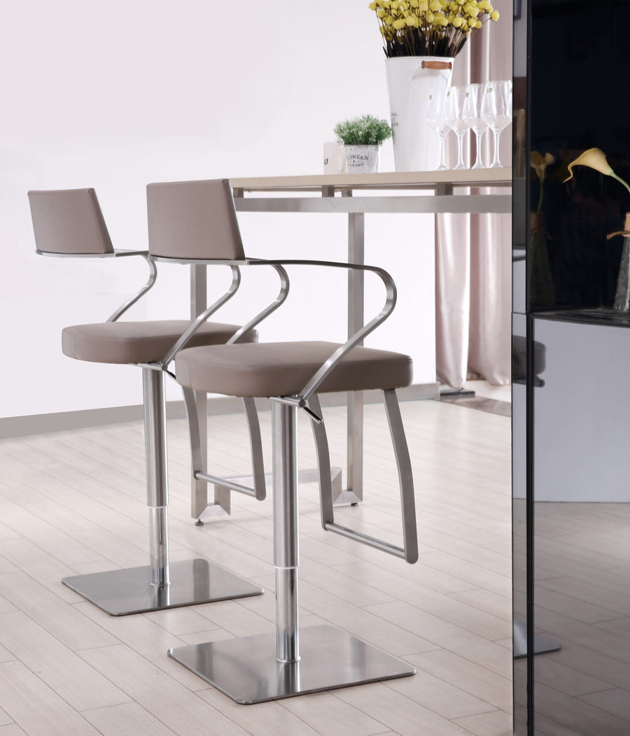 Shell Taupe Adjustable Stool Set of 2