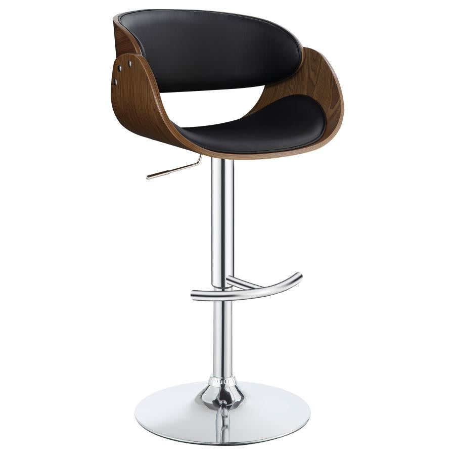 Oakland Black Adjustable Barstool Set of 2