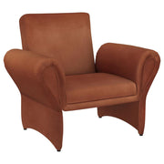 Rust Orange Velvet Accent Chair