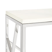 Carol Faux Marble Top Console Table