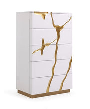 Aztec White & Gold Chest