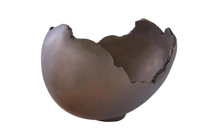 Burled Bowl, Resin, Bronze Finish