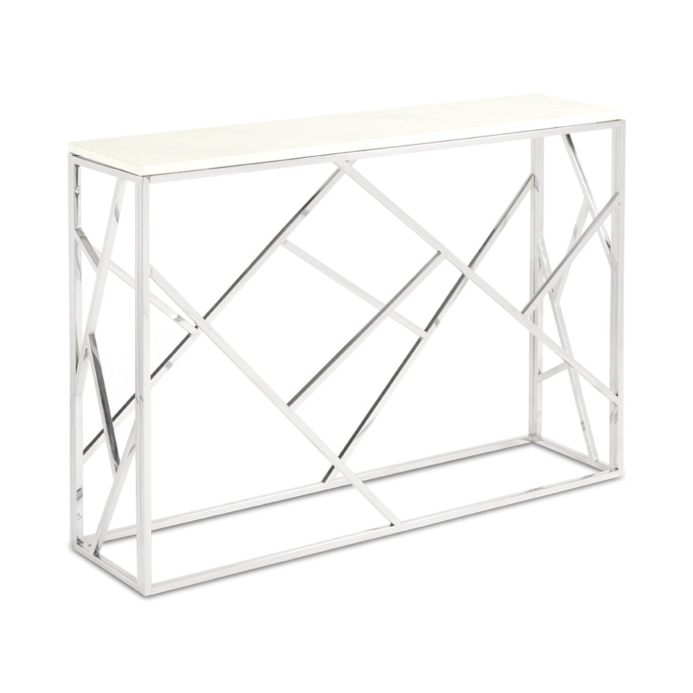 Carol Faux Marble Top Console Table