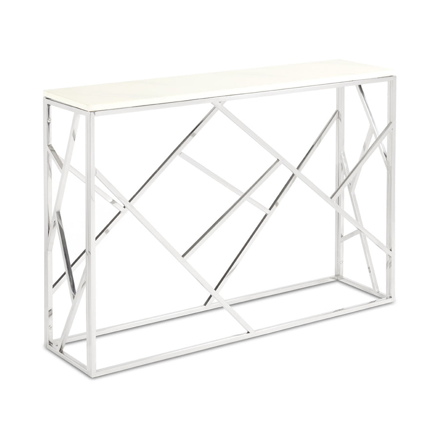 Carol Faux Marble Top Console Table