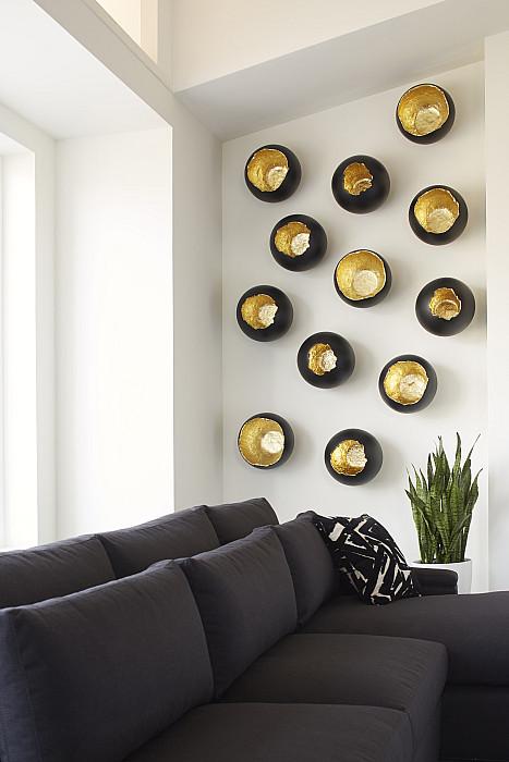 Black & Gold Broken Egg Set of 4