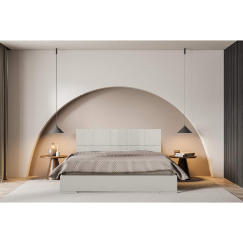 Anna Bed High Gloss Light Grey