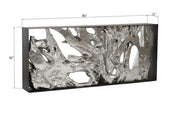 Cast Root 80" Black & Silver Console Table