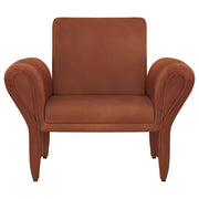Rust Orange Velvet Accent Chair