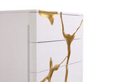 Aztec White & Gold Chest