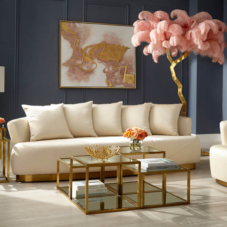 Gold Multi Level Coffee Table