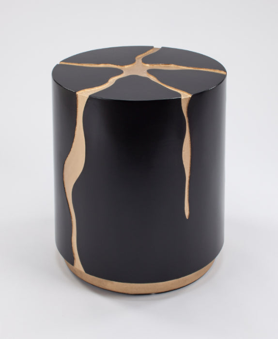 Black & Gold End Table
