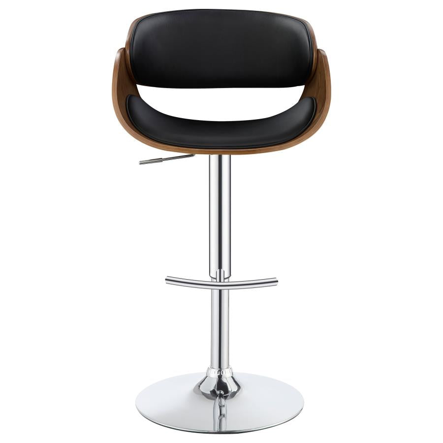Oakland Black Adjustable Barstool Set of 2